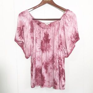 Red Tie Dye Blouse